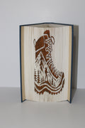 Livre chaussure de randonnées avec paysage