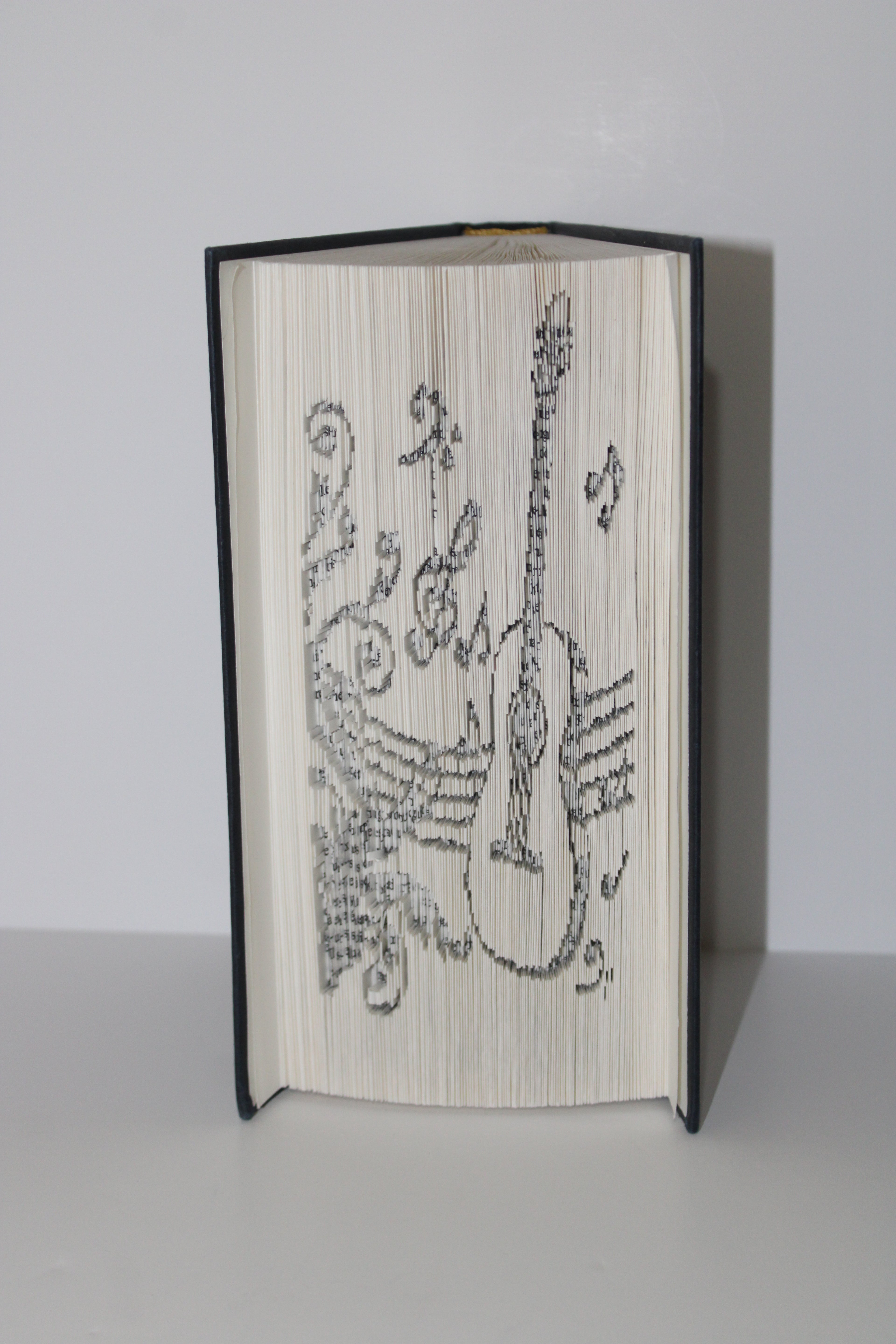 Livre guitare avec des notes de musique