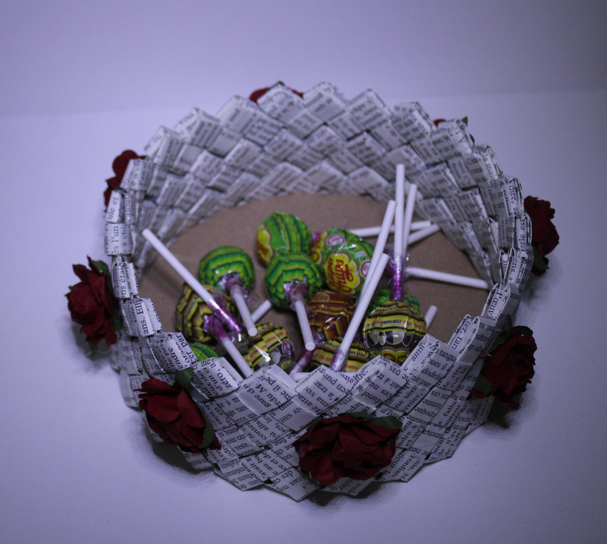 panier roses