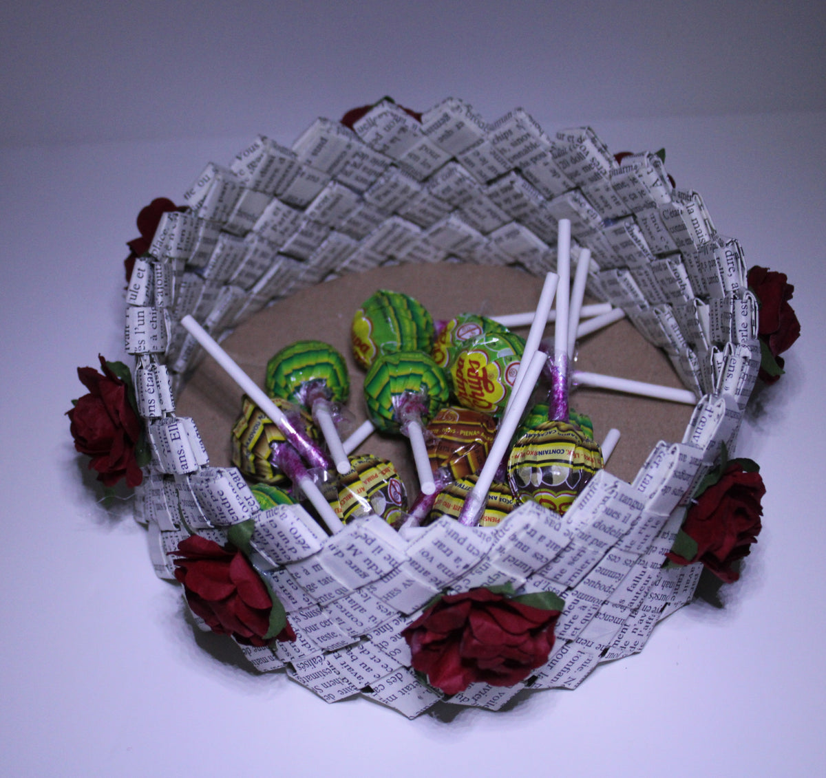 panier roses
