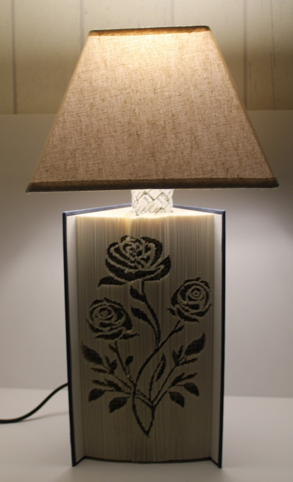 Livre lampe bouquet de roses