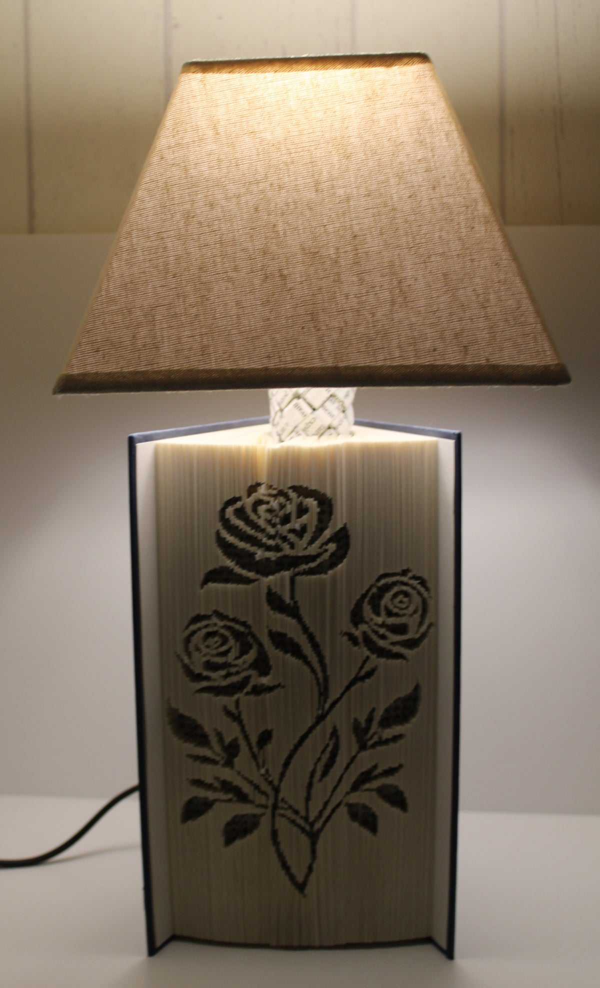 Livre lampe bouquet de roses