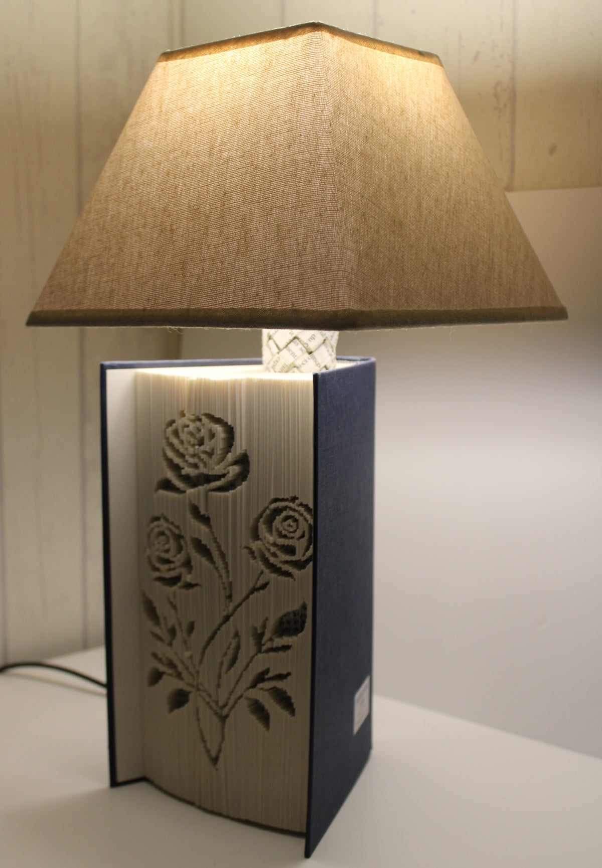 Livre lampe bouquet de roses