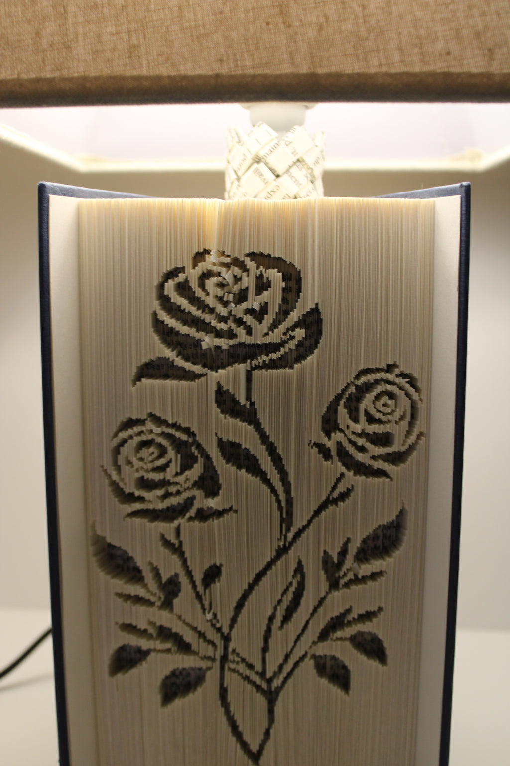 Livre lampe bouquet de roses